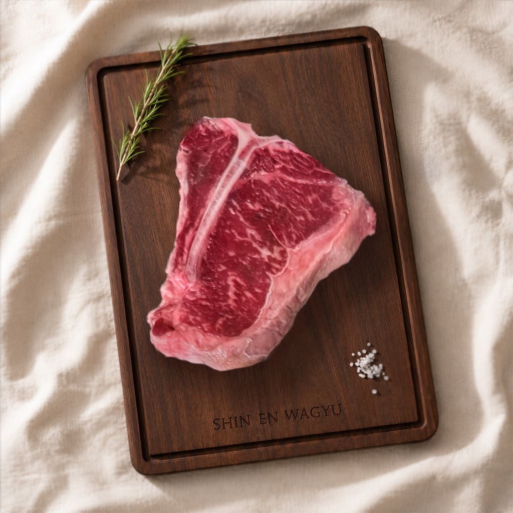 [AUW-15521107] Wagyu Porterhouse/T-bone Steak MS6/7 (1" cut (18-20 oz))